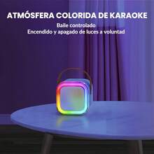 Portable Bluetooth Speaker With 2 Microphones For Karaoke - 藍色 - 查看 6