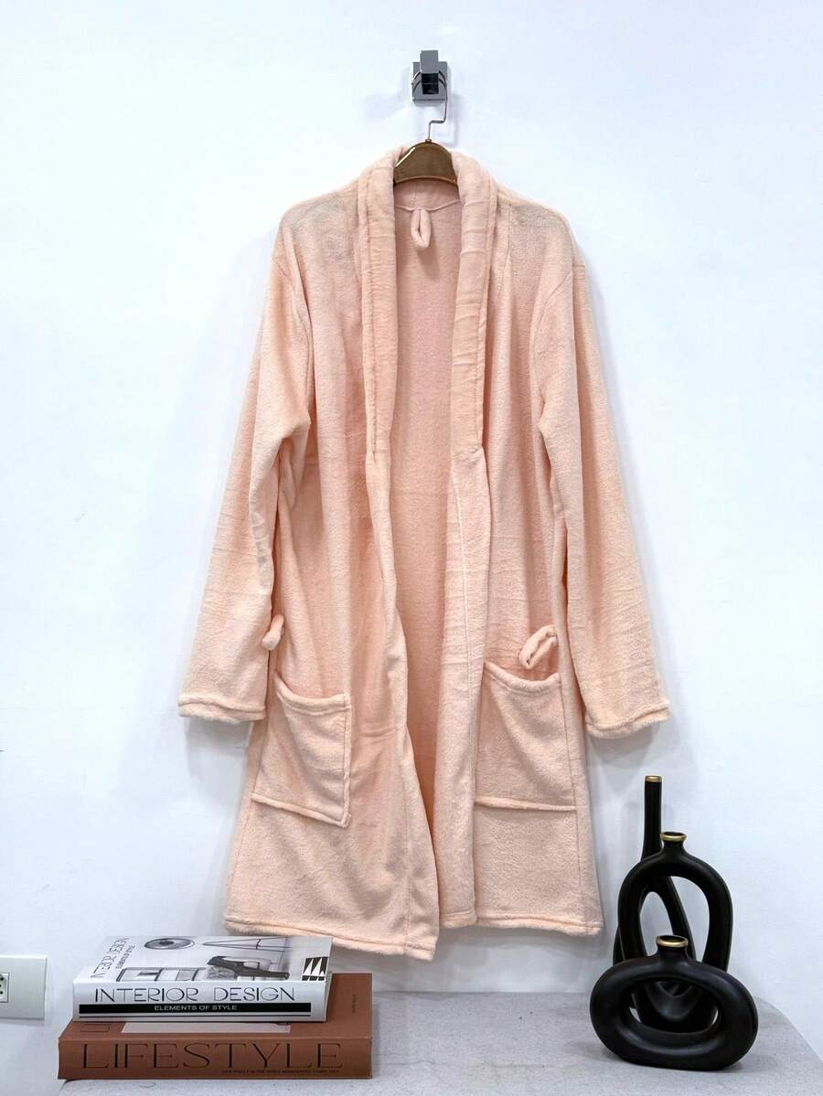 Ally Soft Terrycloth Bathrobe Microfiber Adult Unisex Adult - Rosa Pálido - Ver 1