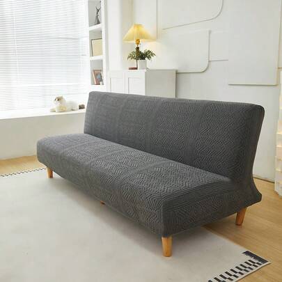 1 件几何对称沙发床罩，高弹力提花面料，易于安装，多种尺寸适合，适合所有季节和节假日，防宠物刮擦，可折叠沙发床罩，用于家居装饰