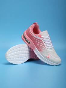 New Boy & Girl's Lace-Up Running Sneakers, Breathable Thick Sole Cushioning Running Shoes