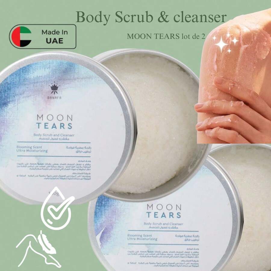 Buobad Banafa - Moon Tears 100GM Body Scrub & Cleanser - White Paste - View 1
