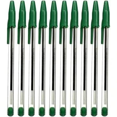 100/50/10/1pc Green Bullet Ballpoint Pens Watertight Creative Plastic Ballpoint Pens For Male And Female Students, Writing, Note-Taking, Marking, Drawing,Stationery,School Supplies