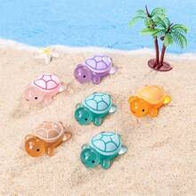 10pcs Glow-In-The-Dark 3D Turtle Figurines,Fish Tank Decor, - Colorful, Translucent Plastic Decorations For DIY Crafts, Party Favors, Classroom Rewards & Beach-Themed Events