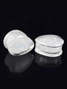 1 Cặp 8-30mm hình giọt nước Acrylic lấp lánh kim tuyến đo tai dùng xỏ khuyên cơ thể - sequin - Xem 5