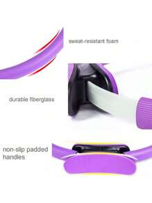 Aro de Pilates, círculo de yoga, ejercicio de fitness. Círculo mágico para belleza de piernas, con asa de luna creciente, para reducir la cintura, círculo multiusos para ejercitar las piernas