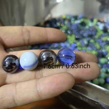 16mm Colorful Glass Marbles, Suitable For Ball Launchers, Octagon Cat Eye Design, Vivid Solid & Patterned Colors, Great For Games And Craft Projects - Multicolor - View 2