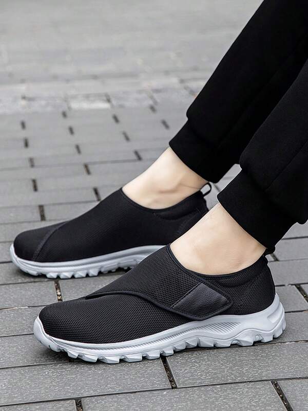 Zapatos deportivos para hombres / zapatos para personas mayores, zapatos casuales de suela antideslizante extra anchos y transpirables con diseño de para facilitar el calce, ajustables y adecuados para pies hinchados, personas mayores, recuperación, caminatas al aire libre y actividades en interiores