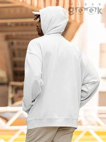 Plain Sweatshirt With No Print And Hood  2042 - 白色 - 查看 5