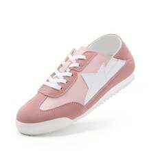 Boys Girls Fashion Sneakers Foldable Back Retro Classic Casual Tennis Lightweight Breathable Walking Shoes For Little/Big Kid - Pink - View 5