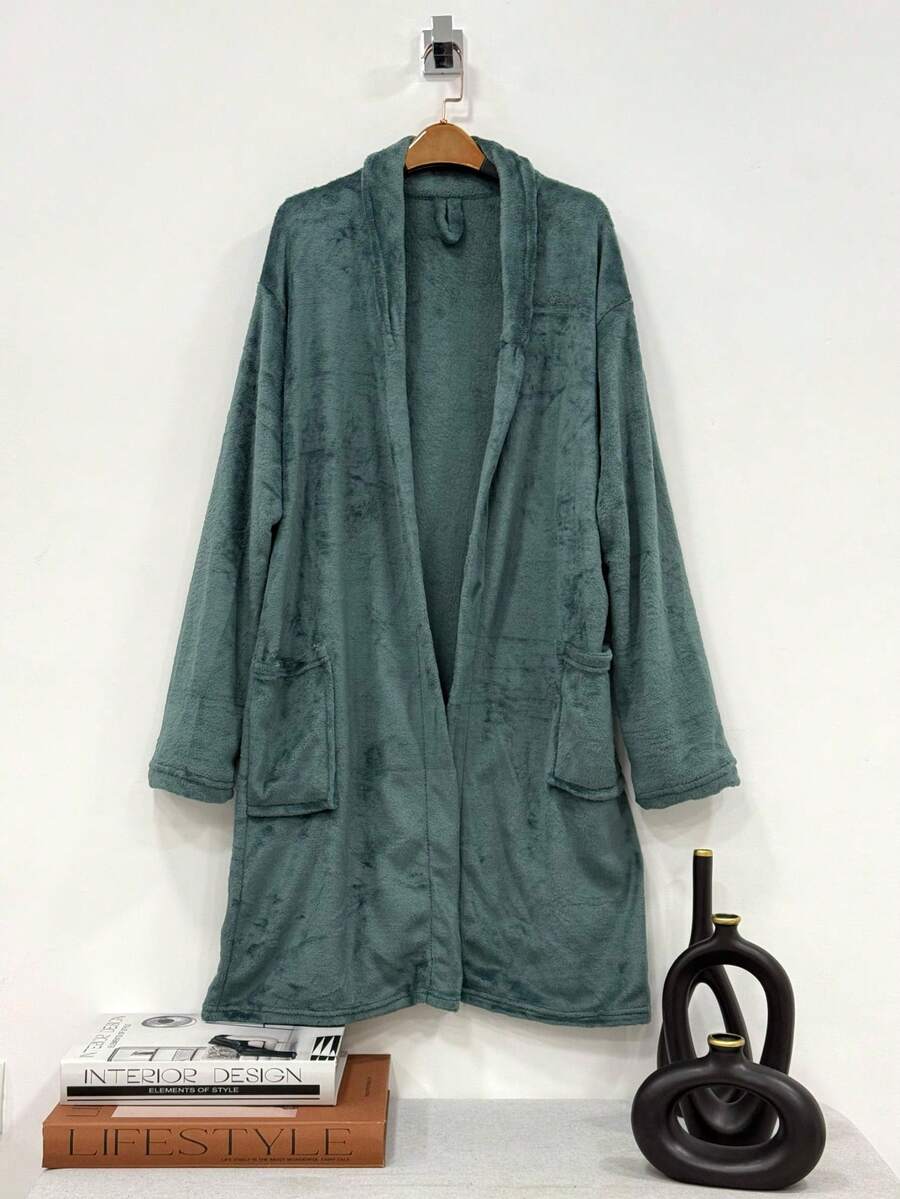 Ally Soft Terrycloth Bathrobe Microfiber Adult Unisex Adult - Olive Green - View 1