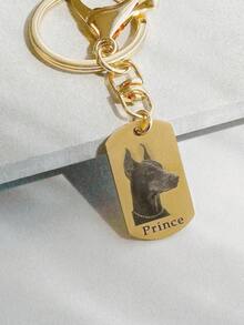 Customized Dog Keychain, Personalized Photo, Pet Memorial Gift For Parents, Cat Keychain, Personalized Dog Photo Decor, Custom Portrait, Valentine's Day Gift, Customized Dog Decor, Christmas Gift, Reusable, Colorful, Modern, Pet Loss Sympathy Gift - Multicolor - View 9