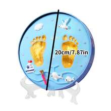 1 件新生儿手印和脚印粘土工艺品，DIY 婴儿手印和脚印纪念礼物，适合 100 天、一岁生日 - 彩色 - 查看 3