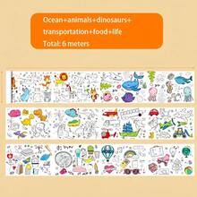 118-Inch Giant Doodle Scroll For Kids, Creative Colorful Art Paper Scroll, DIY Painting And Sketching, Wall Protector, Imagination And Craft Educational Tool, Family Gift For Kids 3-6 And 8-12 Years Old, Comic Interest - Unpainted Watercolor Paper, Long Scroll Of Coloring Painting Paper, Coloring Canvas Can Be Attached To The Wall Without Staining The Wall School Supplies Gift For Kids, Kids Arts Crafts, Art Supplies For Kids, Arts And Crafts Kids, Kids Crafts, Kids Craft, Crafts Kids, Art Set For Kids, Dinosaur Stationery - Multicolor - View 17