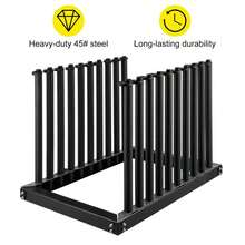 Heavy Duty Windshield Rack For Trucks 9-Lite Steel Construction 24 Inch Height With PVC And Foam Padding For Glass Transportation - Black - View 2