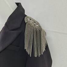 1 Pc Diamond Encrusted Clothing Accessories, Accessories, Suits, Metal Fashion Tassel Shoulder Patches On Shoulder Badge With Decorative Accents For Clothing Embellishment - Multicolor - View 7