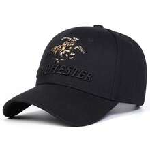 1pc Men's WINCHESTGR Embroidered Baseball Cap, Outdoor Hiking Horseback Riding Camo Sun Protection Casual Hat, Suitable For Spring-Autumn Travel, Beach Party - Multicolor - View 4