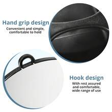 Espejo compacto y portátil redondo - Espejo de belleza y maquillaje de alta definición, espejo trasero para barbero, espejo de mano de mayor tamaño para estilistas de cabello y maquilladores - Espejo redondo - Ver 11