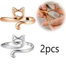 3/4/5/6 قطع خطافات كروشيه للنساء للتوتر القابل للتعديل والأصبع لا يؤذيها أثناء الحياكة ، علبة تخزين عشوائية