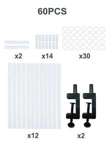 60 个/套直径 2 米多功能气球拱门套件，可调节桌面气球拱门支架支架支撑气球蝴蝶结生日婚礼派对淋浴装饰气球气球底座气球配件非常适合婚礼、生日和节日派对、情人节 1 套可调节桌面气球拱门支架支架支撑气球蝴蝶结生日婚礼派对装饰气球底座派对用品 - 彩色 - 查看 6