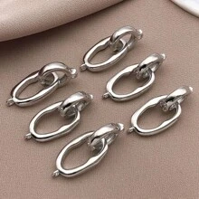 1/3/5 piezas Conector redondo y ovalado enchapado en oro 18K real, hebillas de cierre de resorte para collares, cierres y anillos de resorte de latón O para hacer joyería DIY, pulseras y collares