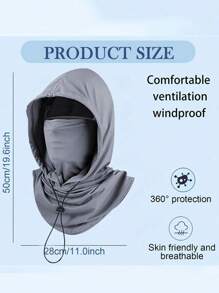 1pc Lightweight & Breathable Ice Silk Face Mask Neck Gaiter Summer Sun Protection Hat, Suitable For Outdoor Activities, Travel, Hiking, Cycling Ski Masks