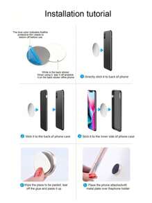 Magnetic Mobile Phone Car Holder Universal Magnetic Holder Attached To The Car Dashboard Wall Is Compatible With All Mobile Phones Compatible With IPhone, Android Phone, Gift For Birthday, Family, Friends Car Accessories, Car Phone Holder