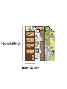 30pcs Cute Cartoon Cat Themed Bookmarks, Creative Stationery Supplies For Students & Book Lovers - Multicolor - View 3