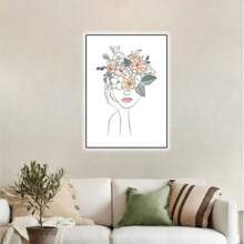 1/6PCS Optional Frame Posters Wall Arts Modern Abstract Minimalist Wall Art Posters Living Room Decor ,Wall Art With Frame