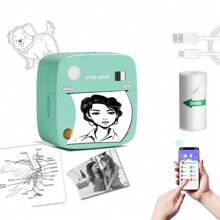 DOLEWA Wireless Portable Photo Printer, Mini Sticker Printer Compatible With IOS & Android, Bluetooth Pocket Printer Printing, Instant Printing