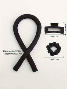 4pcs Super Soft Satin Non Heat Curler Set For Overnight Curler With Non Heat Curler, Satin Hair Hoop And Clip, Slouchy Tie Dyeing Hair Curling, Perfect Party Gift For Birthday Celebrations, Luxury Gift For Moms, Back To School, Travel Holiday Essentials, Hair Accessories For Women, Hair Curlers, Curly Hair Products, Curler, Rollers For Hairdressing Equipment, Accessories, Hair Curl, Curly Hair Tools, Hair Roller, Christmas,Curly Hair, Hair Curler, Hair Rollers, Heatless Curl, Heatless Curls, Rollers, Hair Curlers, Curly Hair Products, Hair Curl, Hair Roller, Rollers For Hair, Curly Hair Tools, Heatless Curlers,Hair, Accessories, Hair Products, Hair Tools, Hair Stuff, Hair Care, Curly Hair Brush, Barber, Barber Accessories, Hairdressing Equipment,Heatless Waves,Travel Essentials,Travel Essential,Hairstyle,Hairdressing - Multicolor - View 5