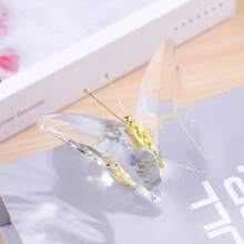 1件水晶蝴蝶装饰品，玻璃蝴蝶工艺品，办公桌摆件，餐桌中心装饰品，动物摆件，收藏品，家居装饰，男女皆宜，情人节，母亲节礼物 - 彩色 - 查看 7