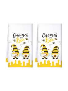 1 pezzo Asciugamano estivo a tema ape, adatto per la vita quotidiana, decorazioni per soggiorno e cucina, comple anni, matrimonio e riunioni familiari