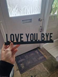 1 件经典金属“LOVE YOU BYE”标志 - 客厅几何墙面艺术，室内墙面装饰 - 独特的家居装饰和情人节、万圣节、复活节和感恩节的礼物创意、情人节、情人节装饰、情人节礼物、家居装饰、房间装饰、墙面装饰生日毕业 - 黑色 - 查看 8