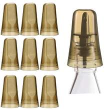 4个/套透明瓶盖，通用葡萄酒瓶嘴盖，塑料防尘瓶盖，厨房工具 - 彩色 - 查看 5