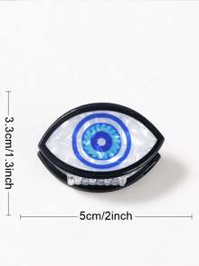 1 件可爱恶魔眼发夹 - 小尺寸，时尚图案，非常适合女士时尚配饰、优雅发夹、发爪、爪夹、发夹