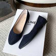 Slip-On Ballet Flats, Suitable For Weddings/Parties - Blue - View 2