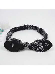 1 pezzo Fascia per capelli vintage da donna con motivo paisley intrecciata elastica/foulard per capelli/turbante fascia assorbente