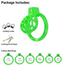 Yithuet Cobra 16 Male Chastity Device Cock Cage Hollow Breathable Penis Cage For Men With 6 Sizes Rings Seamless Resin Material SM Products Adults Sex Toys