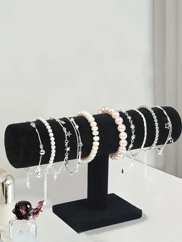 1 Stück Schmuckständer aus Samt, Schmuckaufbewahrungsregal, Uhrenständer, Armbandaufbewahrungsregal, Schmuck-Organizer-Halter, Tisch-Schmuckständer, geeignet für Halsketten, Armbänder, Anhänger, Uhrenpräsentation und -aufbewahrung, Heimdekoration, Schminktisch, Schlafzimmerdekoration, unverzichtbar für Valentinstag, Muttertag, Ostergeschenke