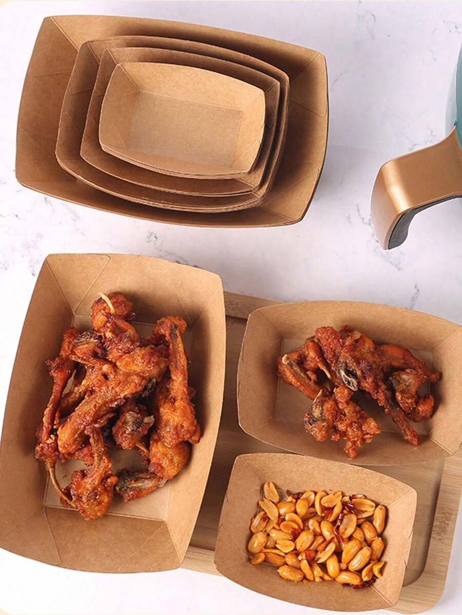 [Mehrfachpack] Outdoor Picknick Salat Mitnehm-Boxen, Einweg Kraftpapier ...