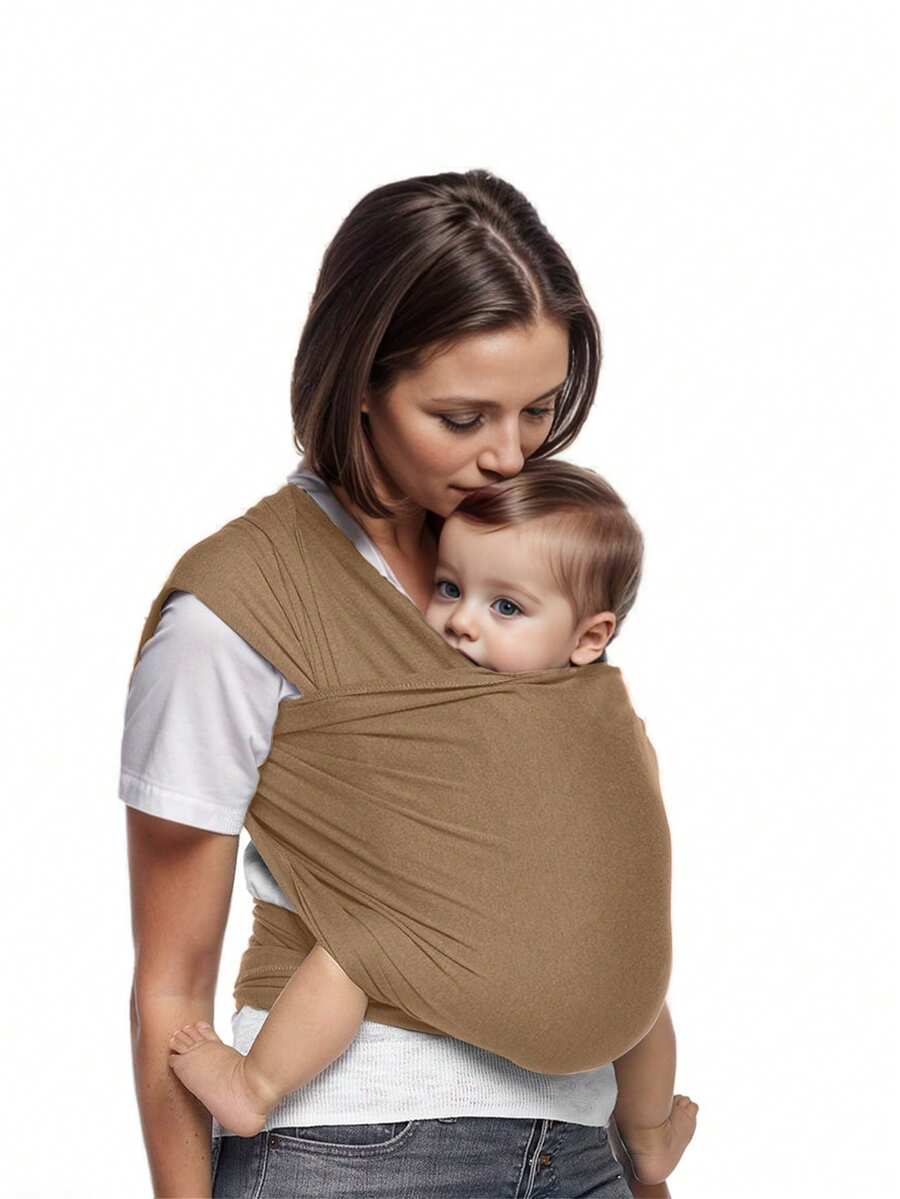 Mochila portabebés tipo fular - Fular portabebés original, Fular portabebés para recién nacidos - Elementos esenciales para llevar al bebé - Portabebés de abrigo de manos libres para recién nacidos, Fular portabebés para bebés desde recién nacidos hasta niños pequeños, de 7 a 35 libras - Multicolor - Ver 1