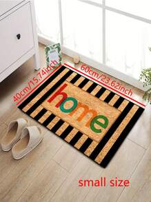 1pc Black Line Home Pattern Entrance Mat, Minimalist Style Indoor/Outdoor Non-Slip Rug, Machine Washable Anti-Fouling Absorbent Doormat For Kitchen, Dining Room, Hallway, Bathroom, Bedroom, Outdoor, Foyer, Home Decor, All Season Carpet Rugs Door Mat Room Decor Carpet For Living Room Kitchen Rug Bedroom Decor Blankets And Throws Rugs For Bed Room Bathroom Decor Room Decoration Stuff Living Room Decor Office Decor House Decor Home Decor Living Room Bathroom Rug Room Decor Aesthetic