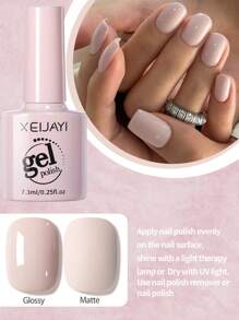 XEIJAYI XEIJAYI 1Pc Nude Pink Gel Nail Polish Gel Color Gel Nail Polish Long-Lasting Nail Gel Soak Led/UV Gel Nail Polish Nail Art Nail Salon Home Gift For Women For Spring