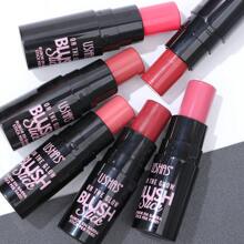 USHAS Glowing Blush Stick, Multi-Purpose Facial Makeup, Long-Lasting And Easy To Apply, Easily Creates A Natural Blush, Suitable For Daily Use, 6 Colors Optional, Meet Various Makeup Needs