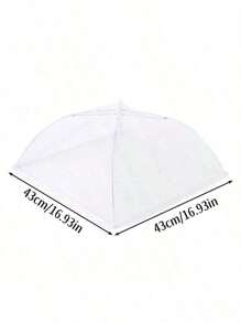 2pcs Foldable White Food Cover Dome, Food Mesh Tent Protector, Reusable Anti-Fly Dustproof Meal Dish Lid For Home Kitchen Outdoor Picnic BBQ Gathering