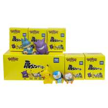 Takara Tomy Figura Poke original en miniatura - Pika, Slowpoke, Rowlet - Figura de PVC como regalo para fans del anime y los juegos, decoración de coche