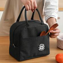 Large-Capacity Bento Bags, Insulated Bags For Office Workers' Lunch Boxes, Portable Insulated Bags, And Insulated Bags For Students With Meals Back To School School Stuff Bag For School Lunch Bag For Women Cooler Bag Picnic Accessories School Accessories - Black - View 6