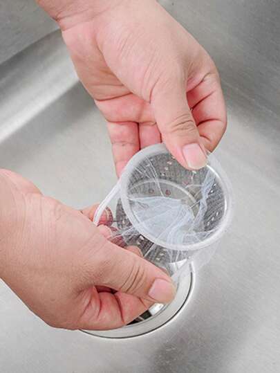 100 / 200 حقيبة منقي مرشح قمامة الحوض، مجمع أنقاض الحوض المطبخ، يمنع انسداد المصرف