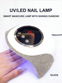 1 pieza Lámpara LED UV de diamante para uñas con conexión USB para mesa, luz de curado profesional de salón para uñas, secador de esmalte de uñas de arte con rhinestone, herramientas y equipos para uñas