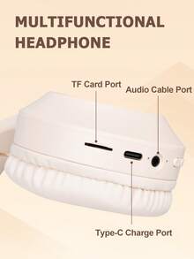 新款可折叠无线耳机，具有 HIFI 立体声低音、全包耳设计、电池寿命长、经济实惠的礼物、时尚、兼容智能手机和游戏手柄、低延迟、防汗带麦克风